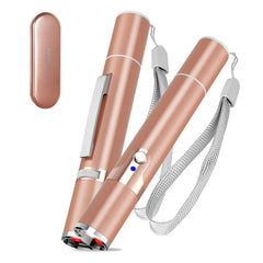 TBTeek Juguete para gatos con caja metálica rosa dorado, resistente y fácil de guardar.