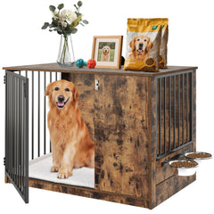 TBWIND caja-perros mueble 36 pulgadas con puerta 360°, entrada amplia