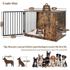 TBWIND caseta-perro de madera, superficie superior para decoración