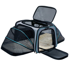 TDHDIKE transportín suave expandible para gatos y perros, cómodo para viajar