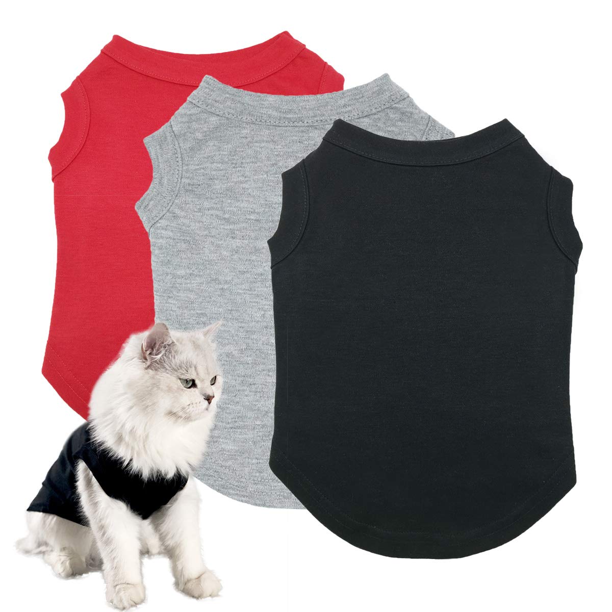 Tealots camiseta canina negra, frente, cómodo para uso diario.