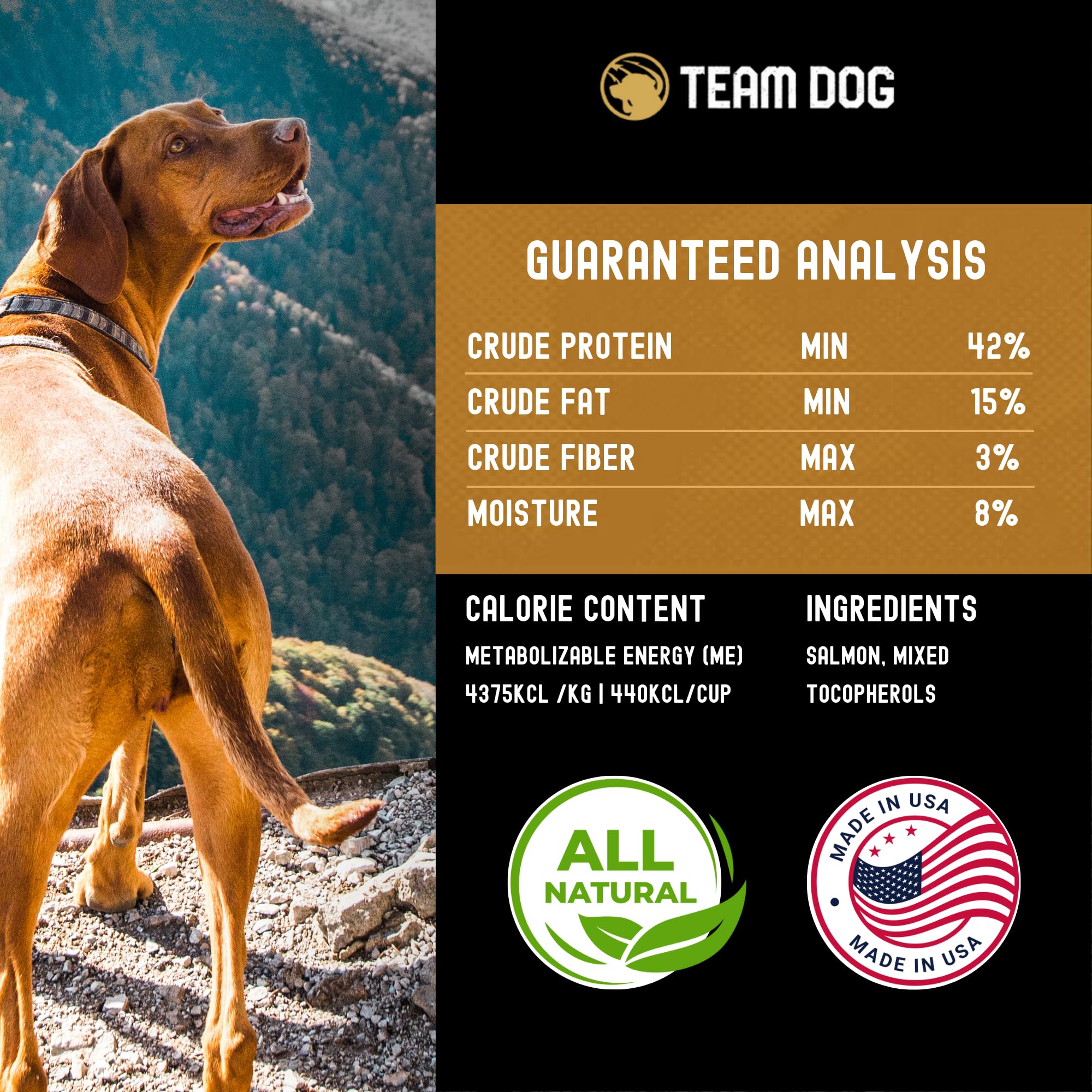Team Dog porciones de 5 oz, formato cómodo para entrenar diariamente