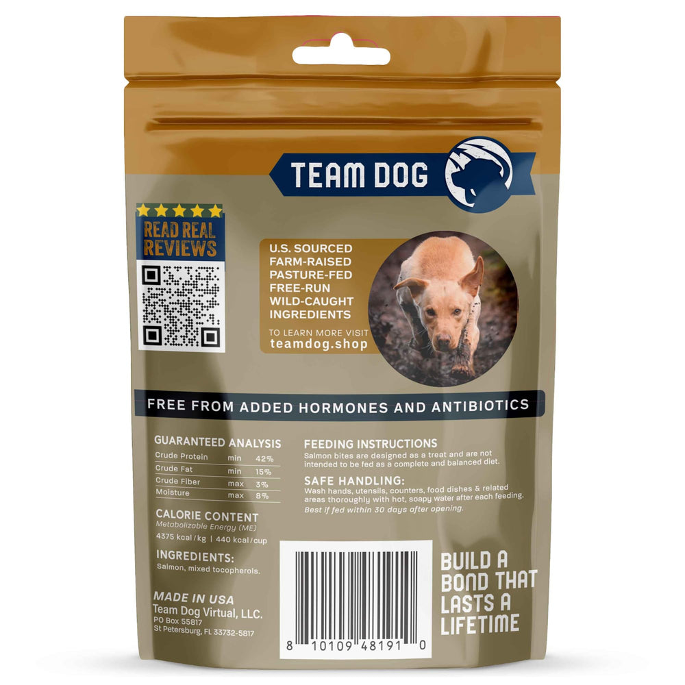 Team Dog trocitos de salmón para todas las edades, sabor tentador