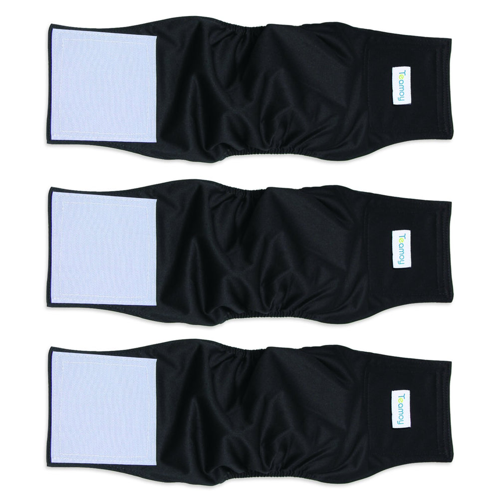 Bandas abdominales Teamoy para perro macho, juego de 3, lavables y reutilizables.