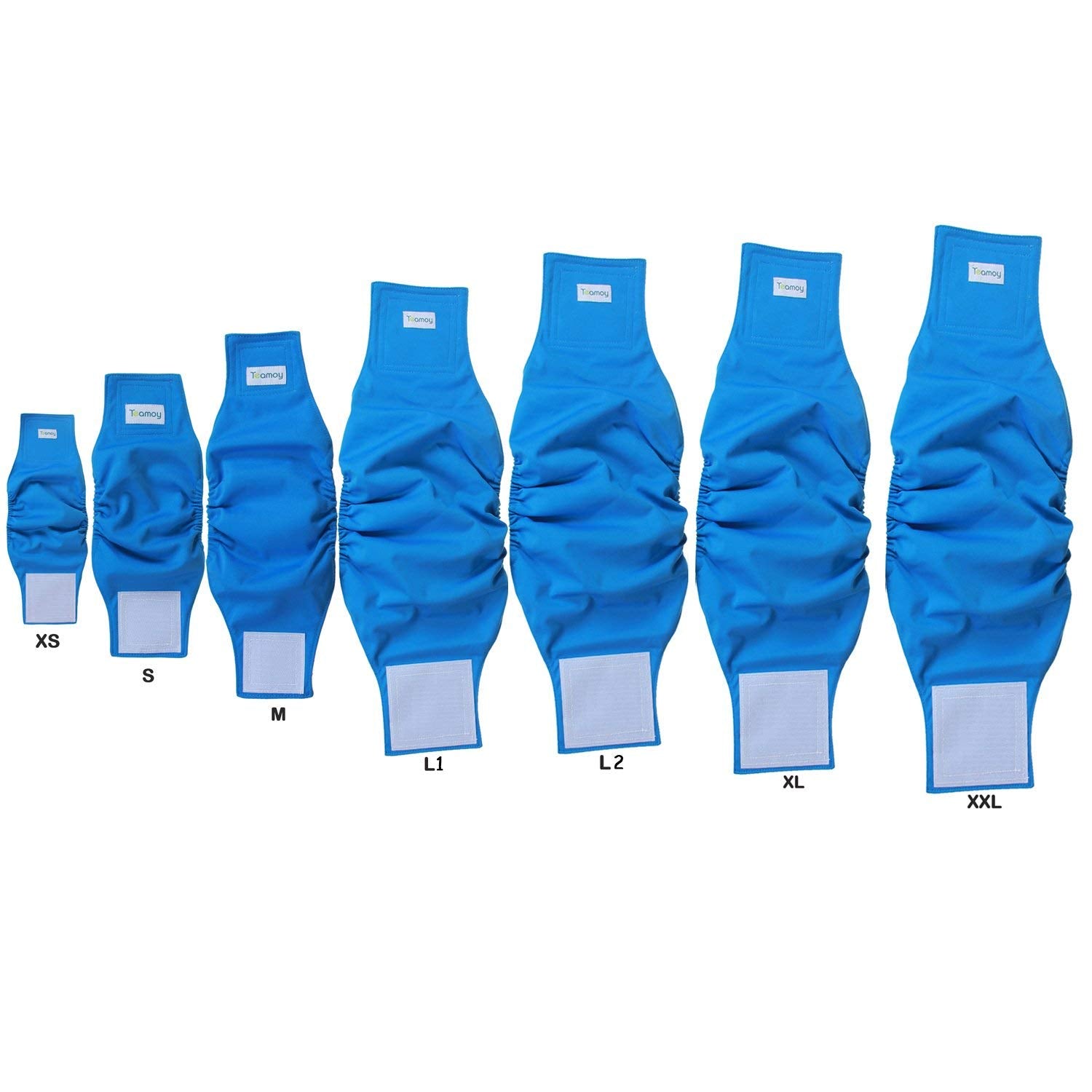 Teamoy guía de medición para elegir la talla correcta.