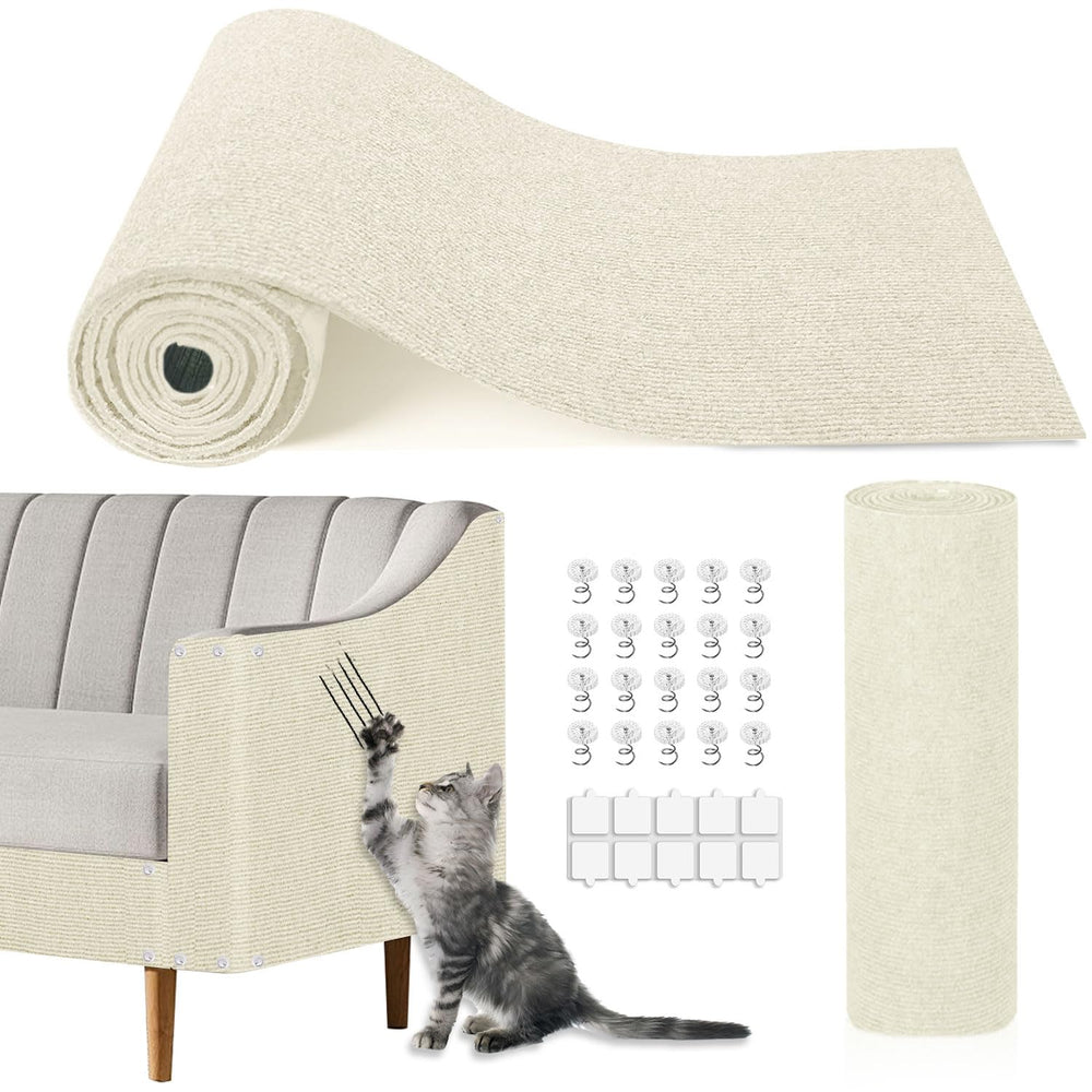 TEBANTY alfombra rasca-gatos autoadhesiva protege muebles contra arañazos.