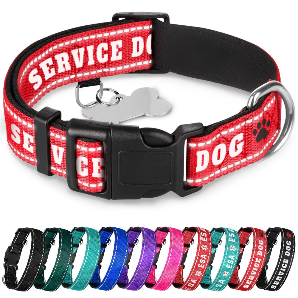 TECEUM collar reflectante para perros y gatos rojo XL ideal para caminatas nocturnas