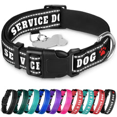 TECEUM collar reflectivo negro para servicio, mejor visibilidad nocturna.