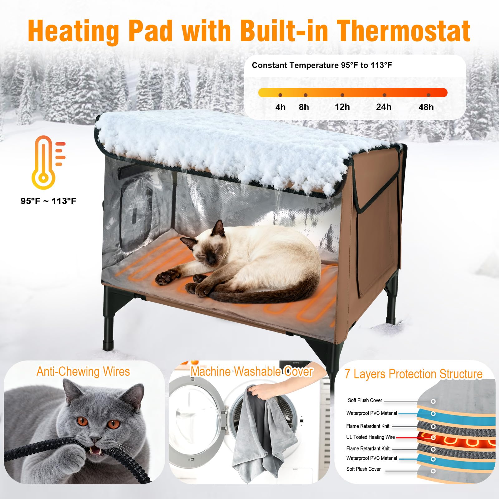 TechTail carcasa impermeable y diseño duradero para uso al exterior.