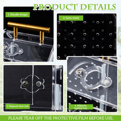 Teenyyou jaula con asa metalica para transportar con estabilidad.