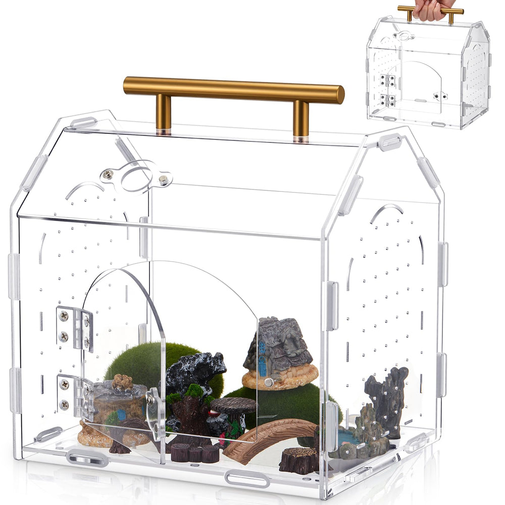 Terrario acrílico Teenyyou con vista 360 para observar movimientos y hábitos