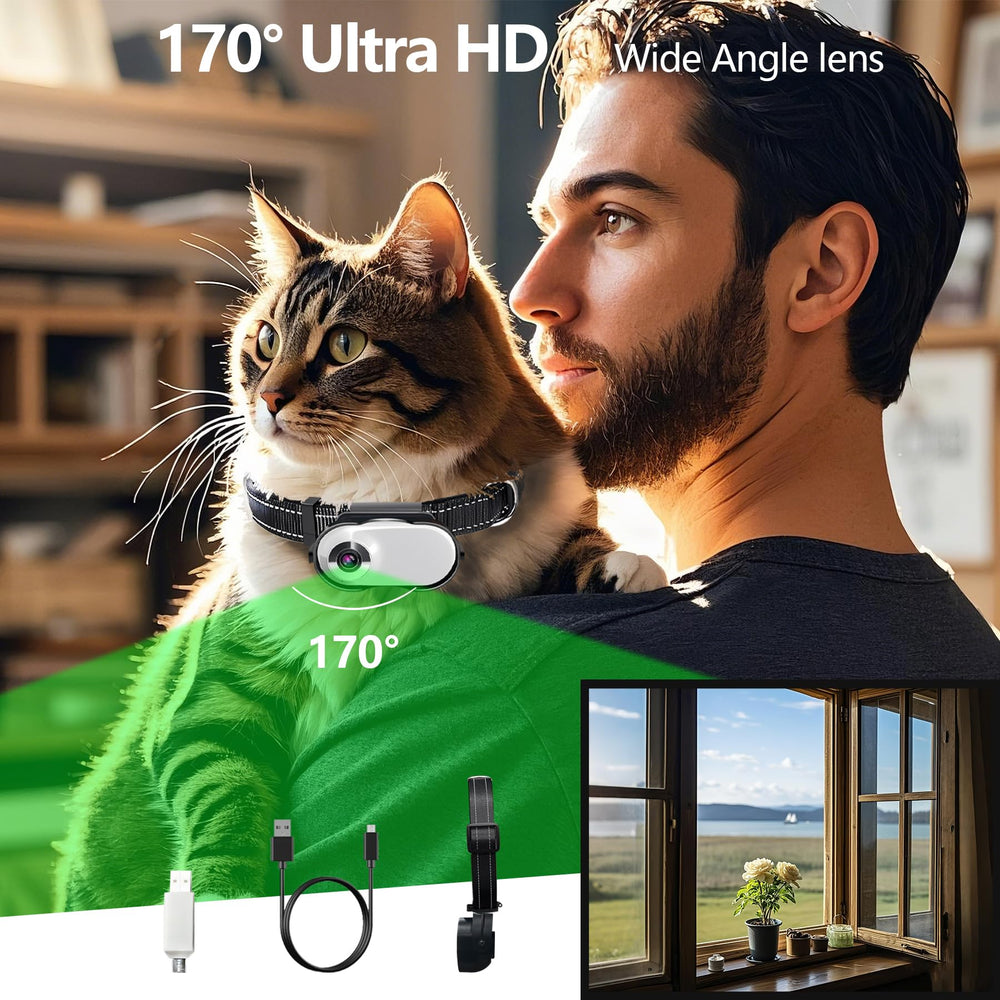 TEFIRE clip-design dog collar camera stays securely attached during active play.