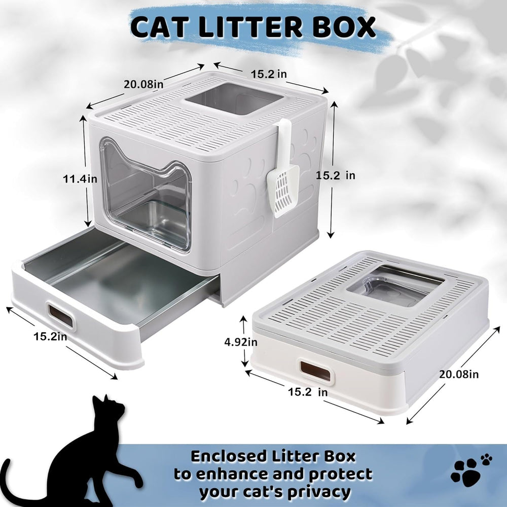 Tehoao caja-arena acero inoxidable: superficie fácil de limpiar y duradera.