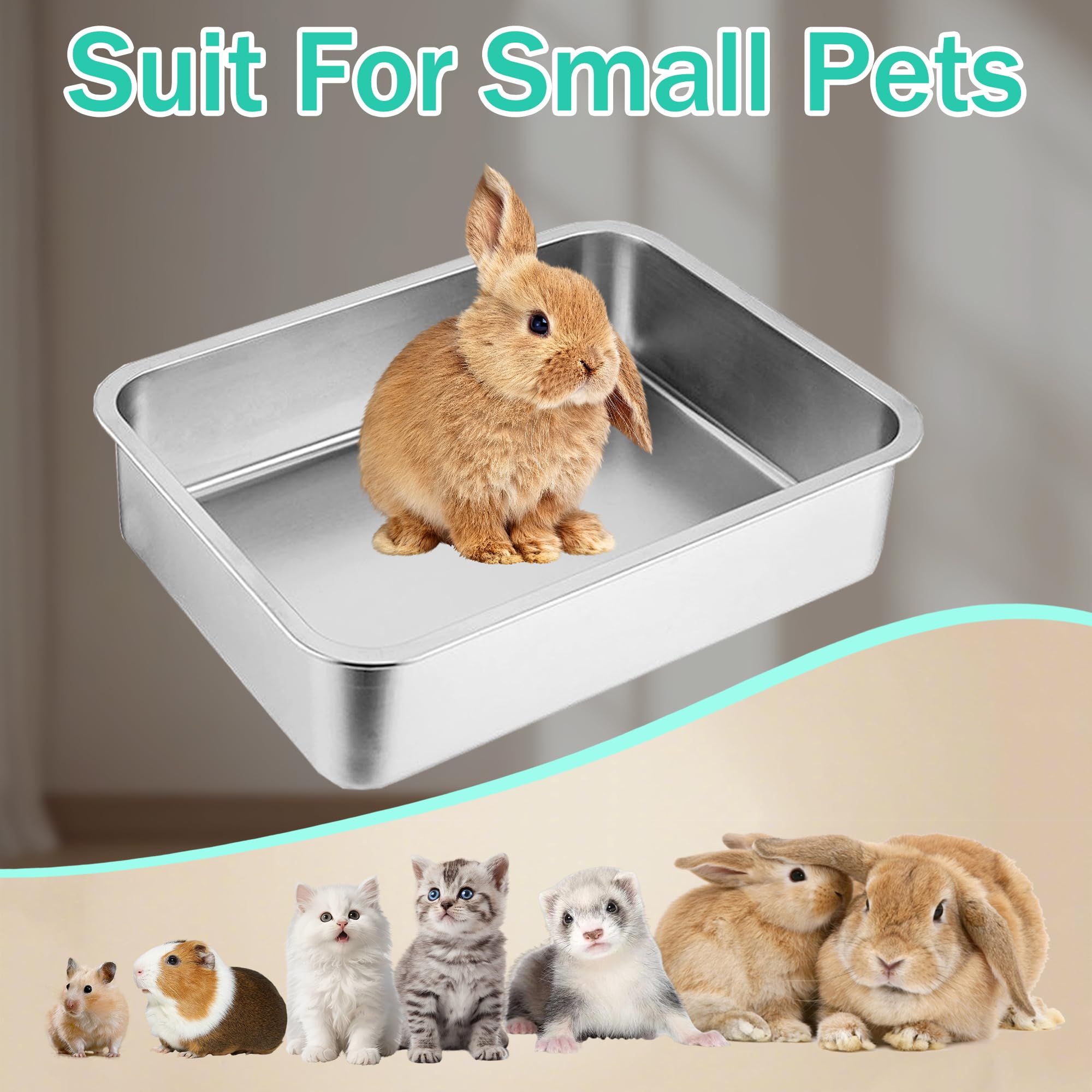 Tehoao caja de litter con borde suave, seguridad para mascotas.
