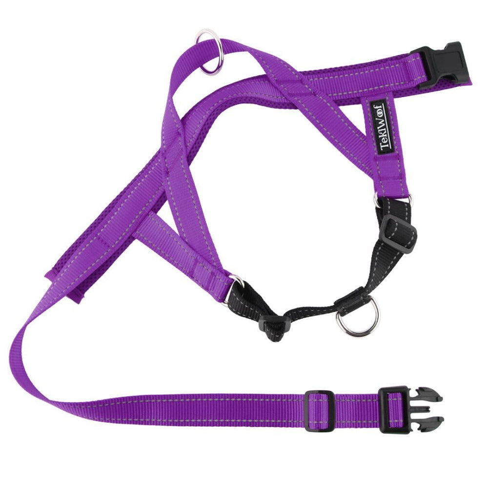 Arnés TekiWoof con malla acolchada para mayor confort durante caminatas.