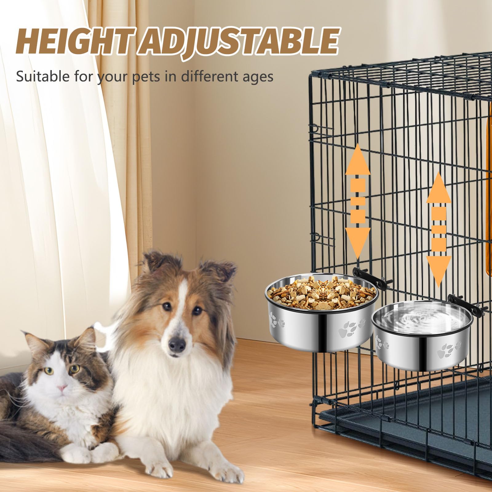 Dos copas TekkPerry anti-derrame, ideales para perros y gatos.