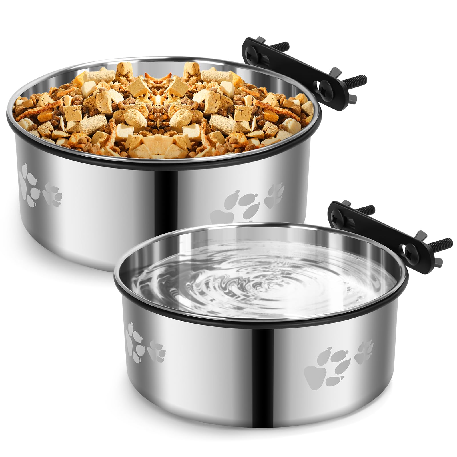 TekkPerry plato jaula perro metalico, seguridad y higiene para alimentar