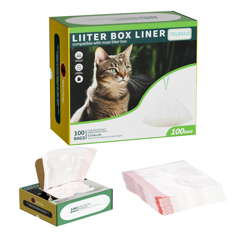 TELEGLO bolsas liner con cordón para Litter-Robot, fácil desecho y manejo.