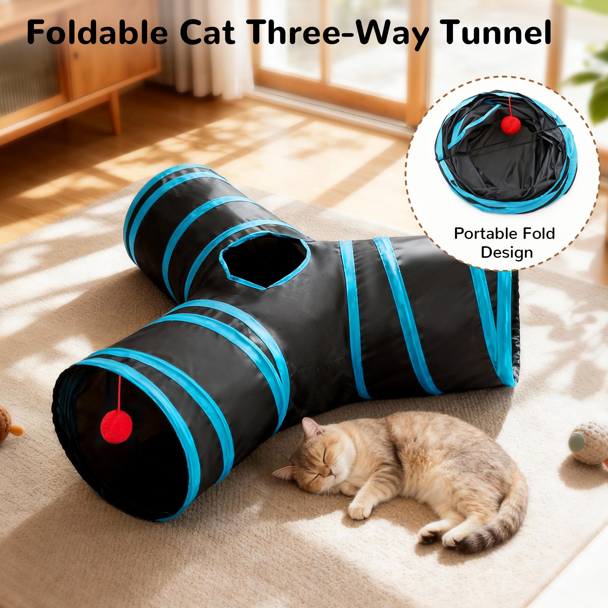 Tempcore túnel para gatos portátil y compacto para llevar