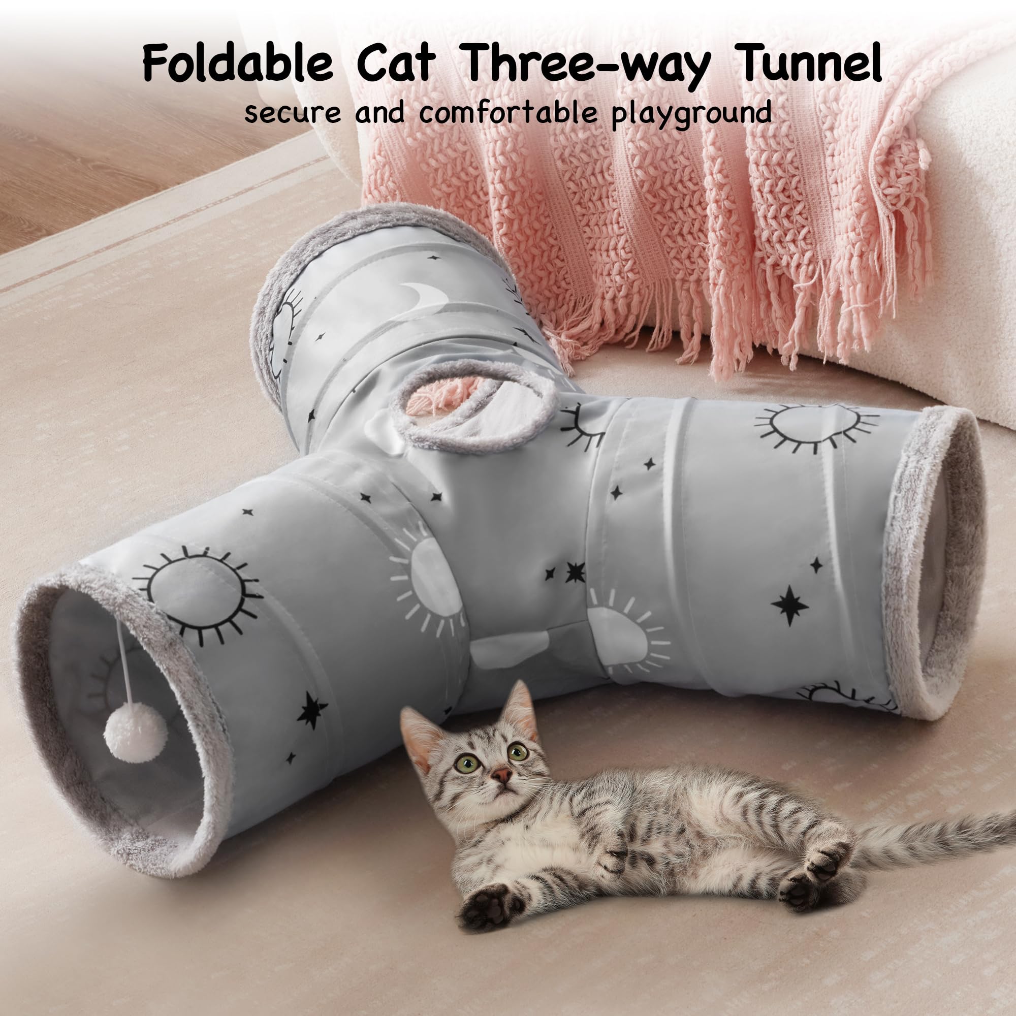 Tempcore túnel con ventana de observación para mantener a tu gato entretenido.