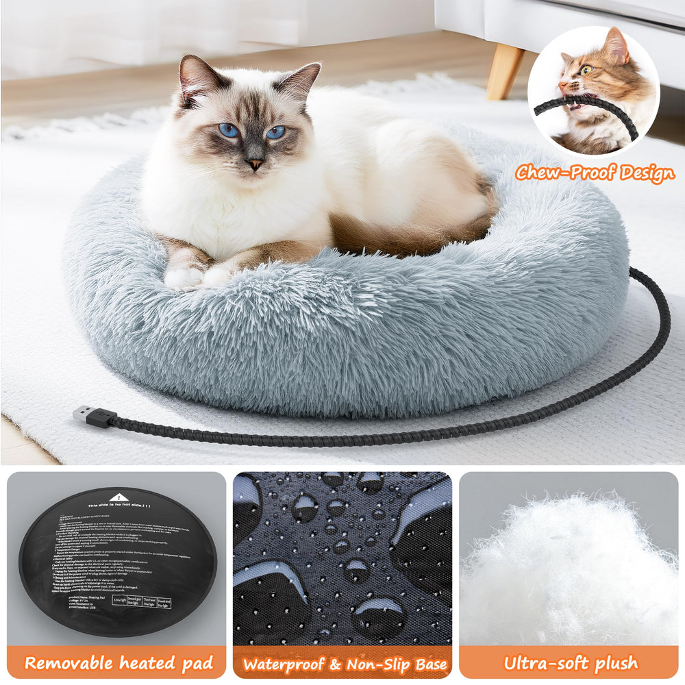 Cama gato calefaccionada con temporizadores de 4H 8H y 12H