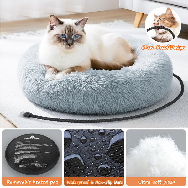 Cama gato calefaccionada con temporizadores de 4H 8H y 12H