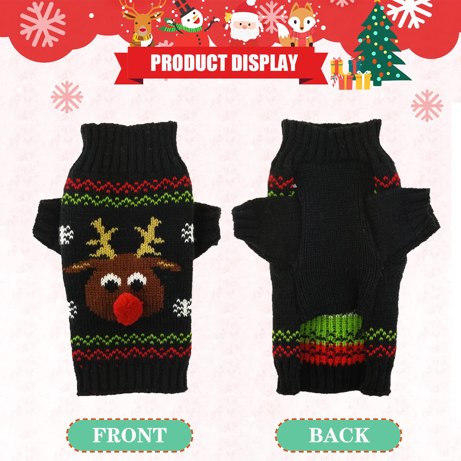 Diseño de reno navideño de Tengzhi para mascotas