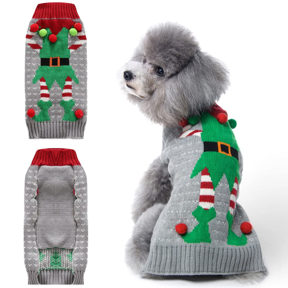 TENGZHI perro sudadera navidad payaso; ideal para fotos festivas.