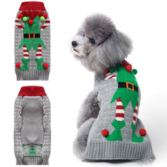 TENGZHI perro sudadera navidad payaso; ideal para fotos festivas.