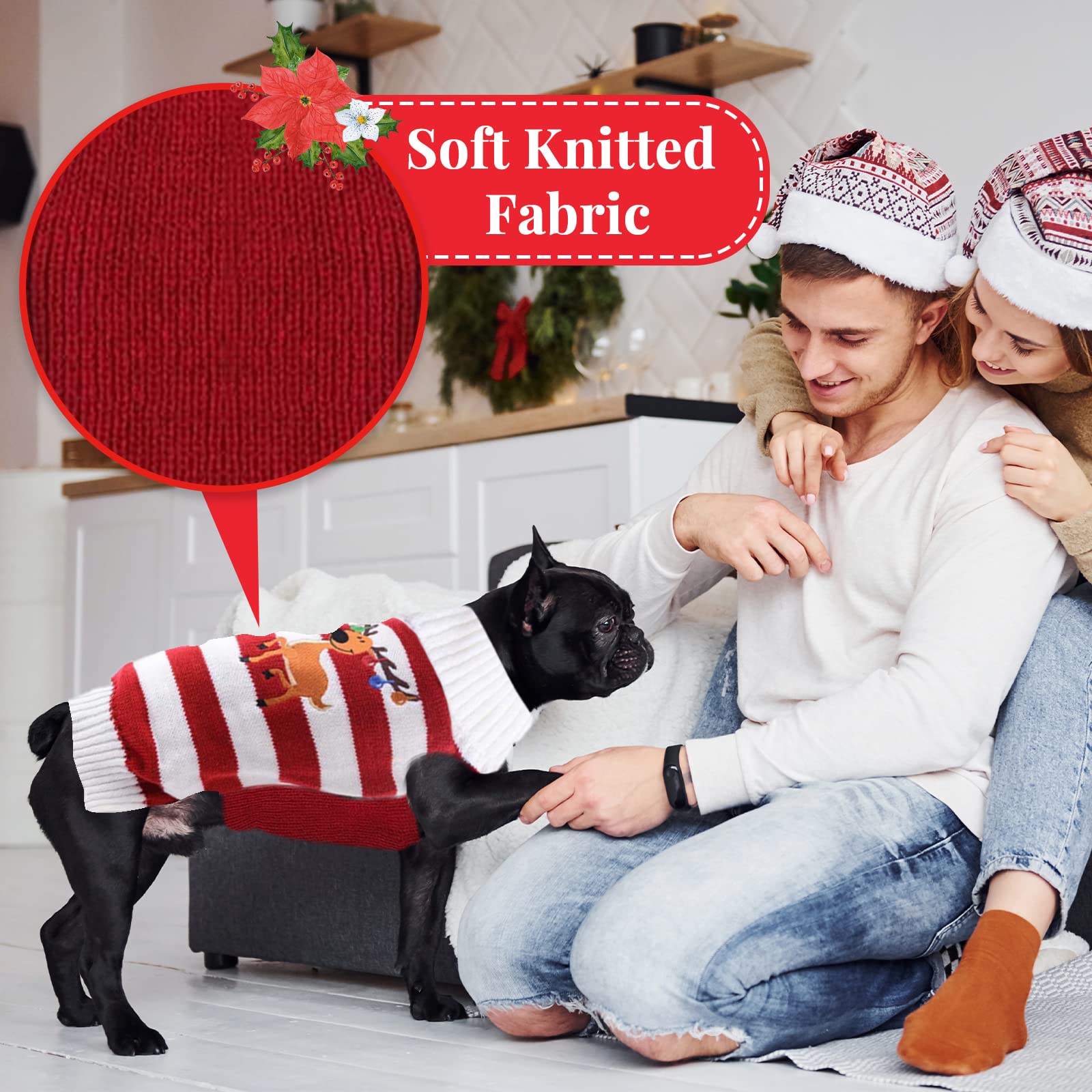 TENGZHI diseño reno rayado: estilo navideño para salidas