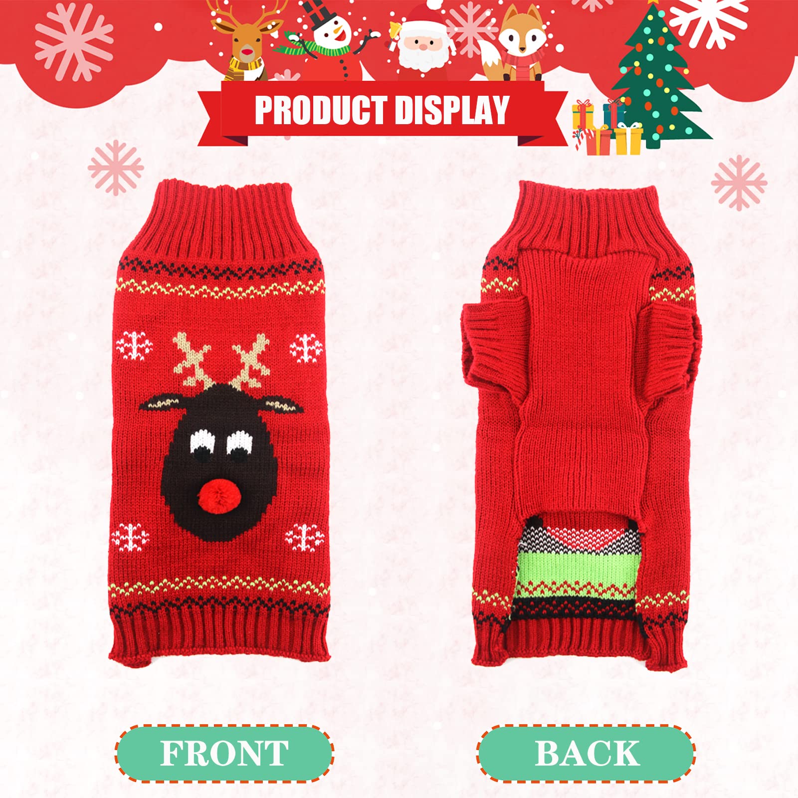 TENGZHI sudadera con diseños navideños divertidos para mascotas.