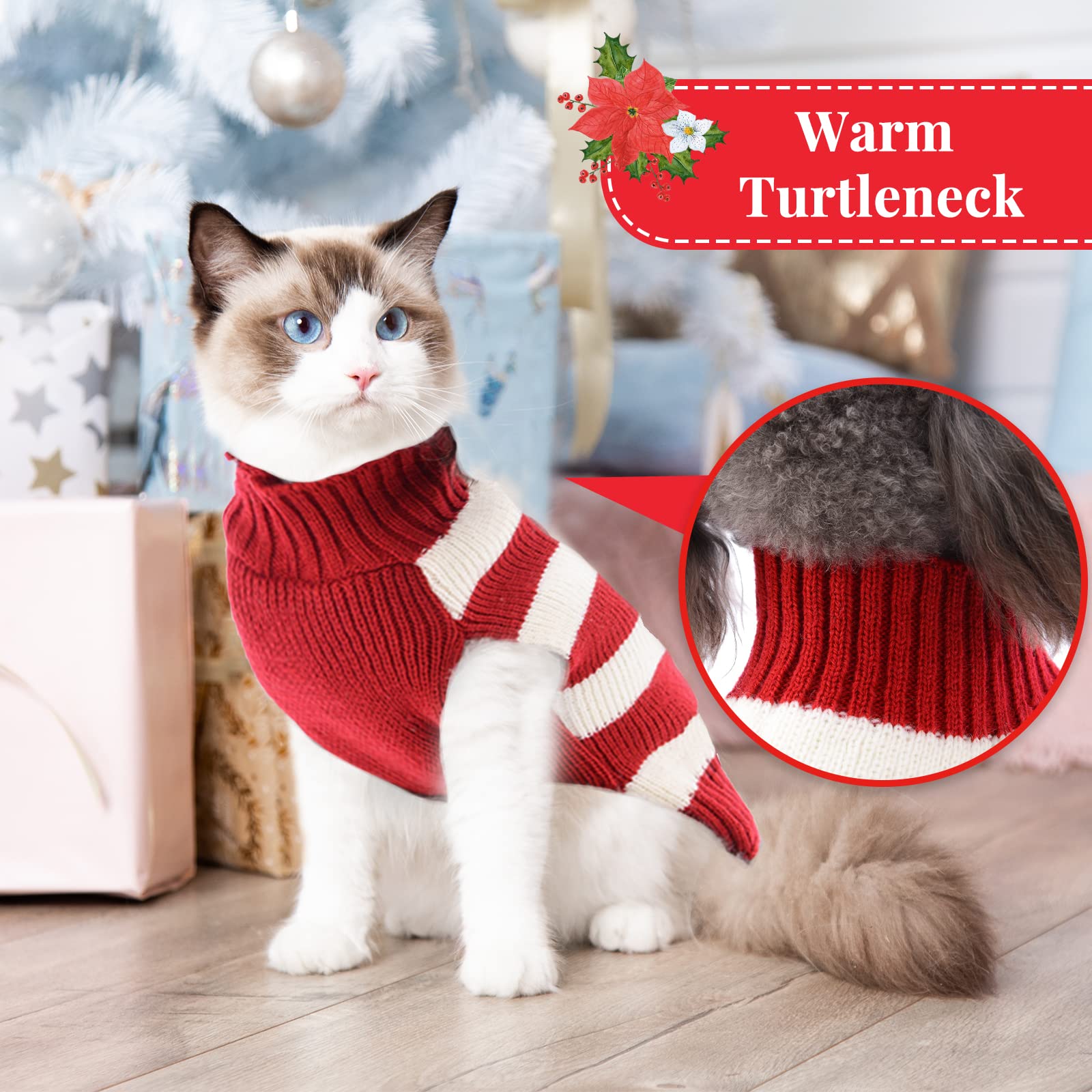 Sudadera Tengzhi para gatos, diseño a rayas, perfecto para fiestas.
