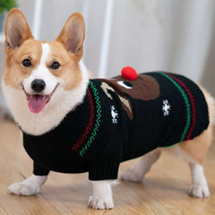 TENGZHI suéter navideño para perro, vista trasera con ajuste cómodo.
