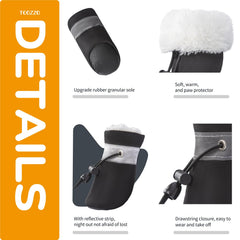Teozzo botas con correas ajustables y reflectantes para mayor visibilidad.