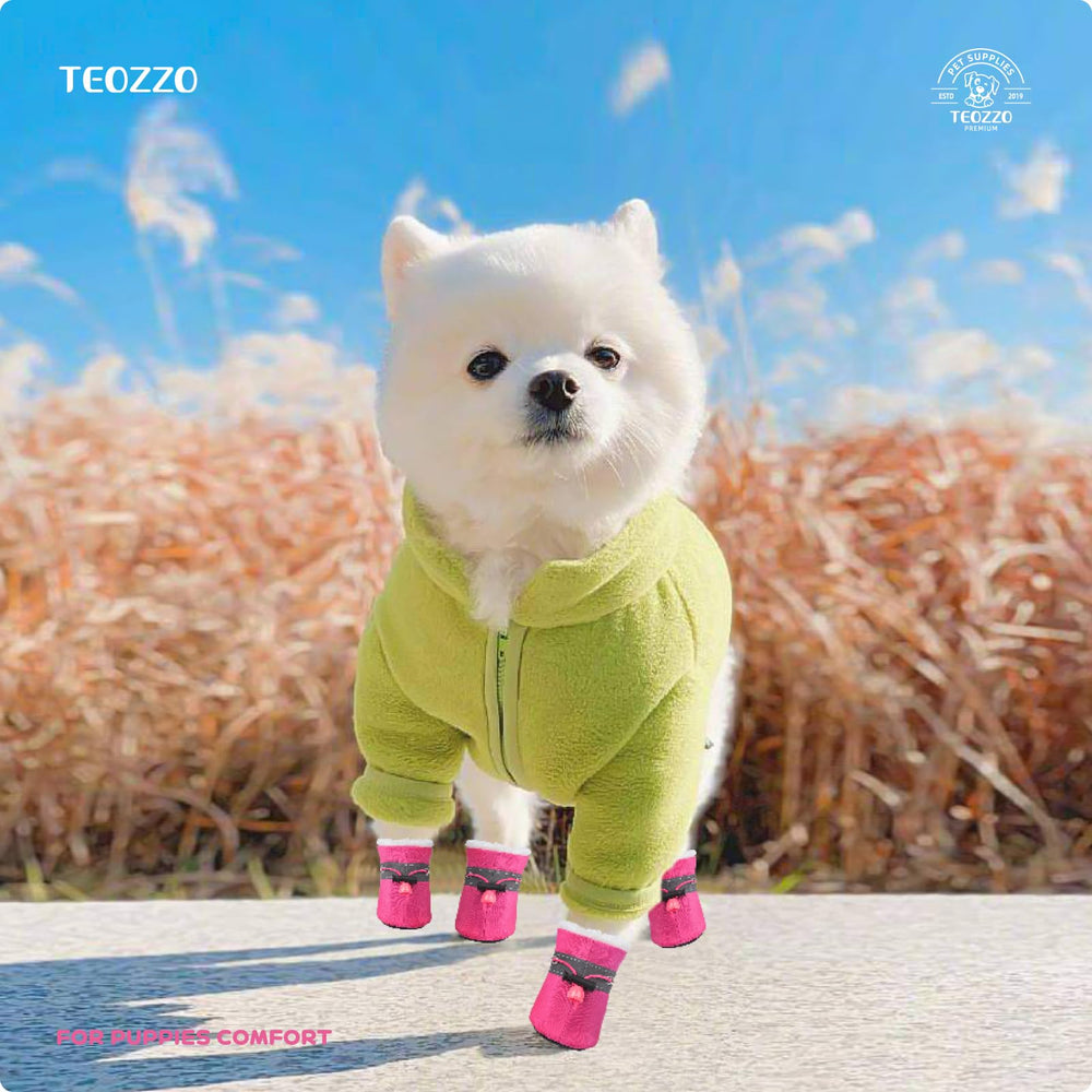 TEOZZO botas caninas con suela antideslizante, ideal para superficies resbaladizas.