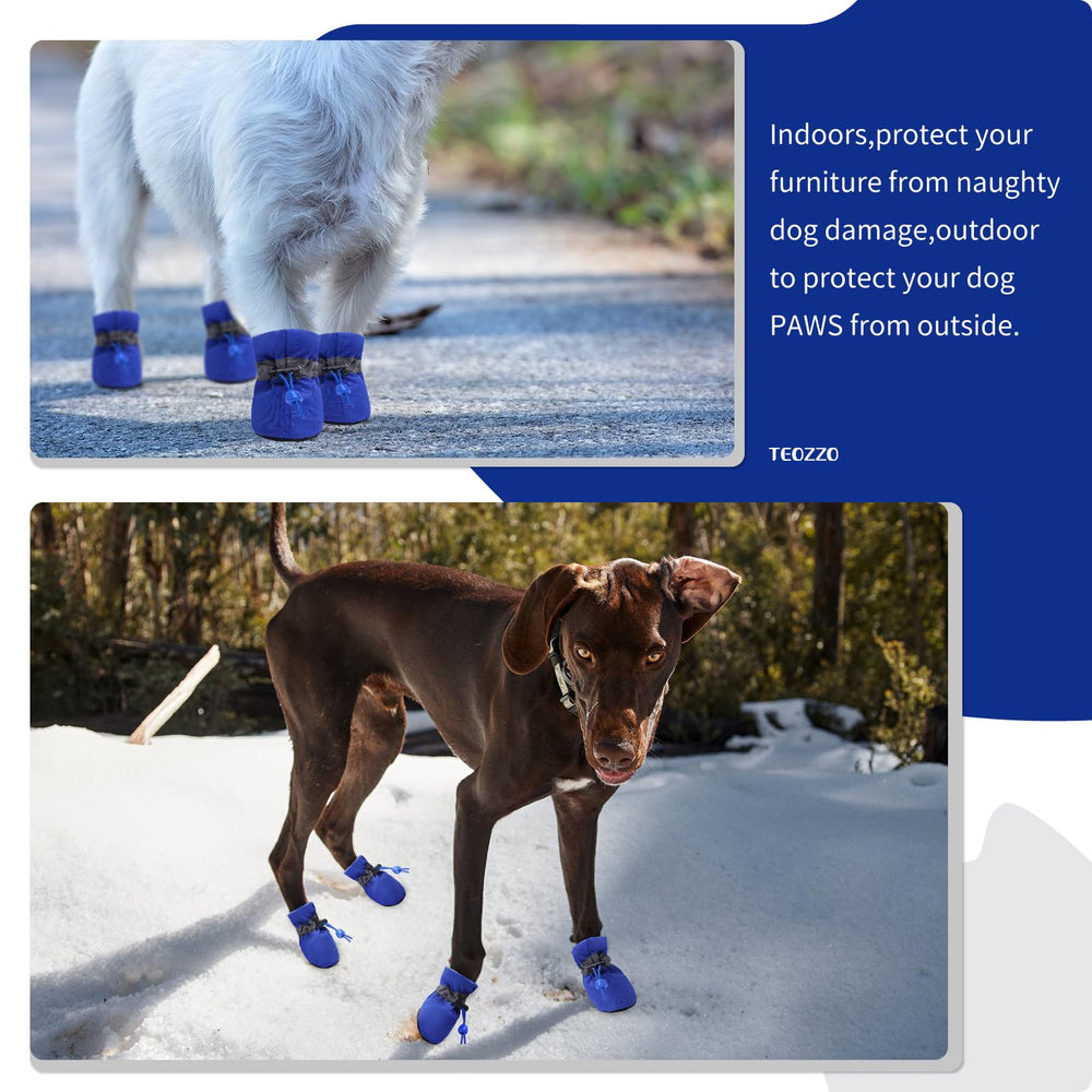 TEOZZO protección de patas contra hielo y sal para paseos al exterior.