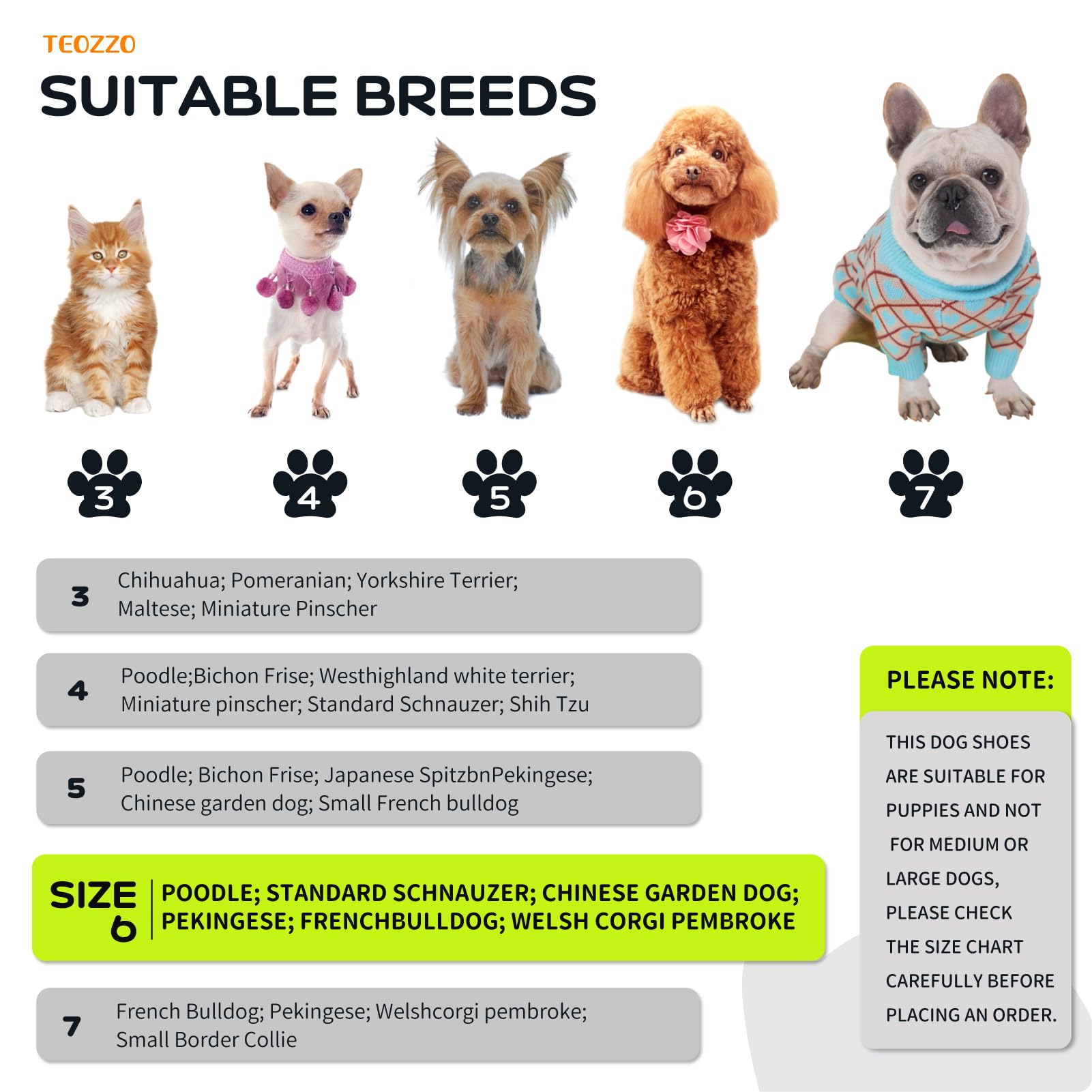 TEOZZO Zapatillas de interior para perros: suaves y lavables.