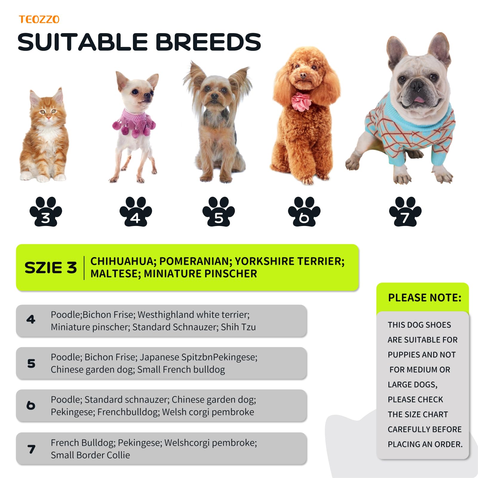 TEOZZO botas para perros con suela antideslizante para superficies seguras.