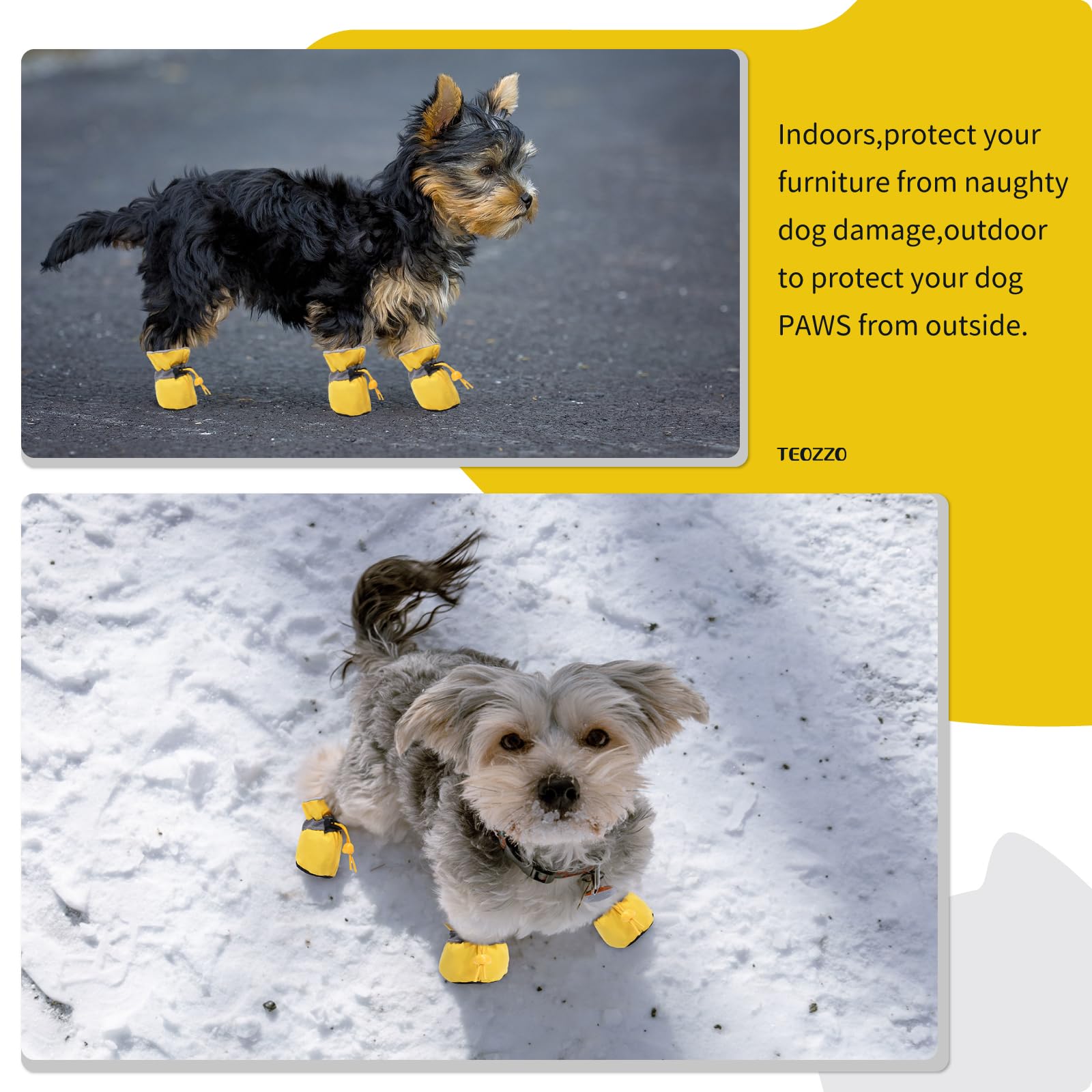 TEOZZO Zapatos para perros talla 5 para ajuste preciso.