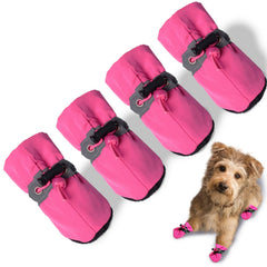 TEOZZO zapatos para perros rosados tamaño 3, ideal para paseos cómodos.