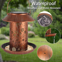 Tepaken bebederos lampara comedero exterior, atrae aves con alimento durante estaciones.