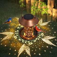 Tepaken comedero aves exterior lampara solar, observa colibríes desde el porche.