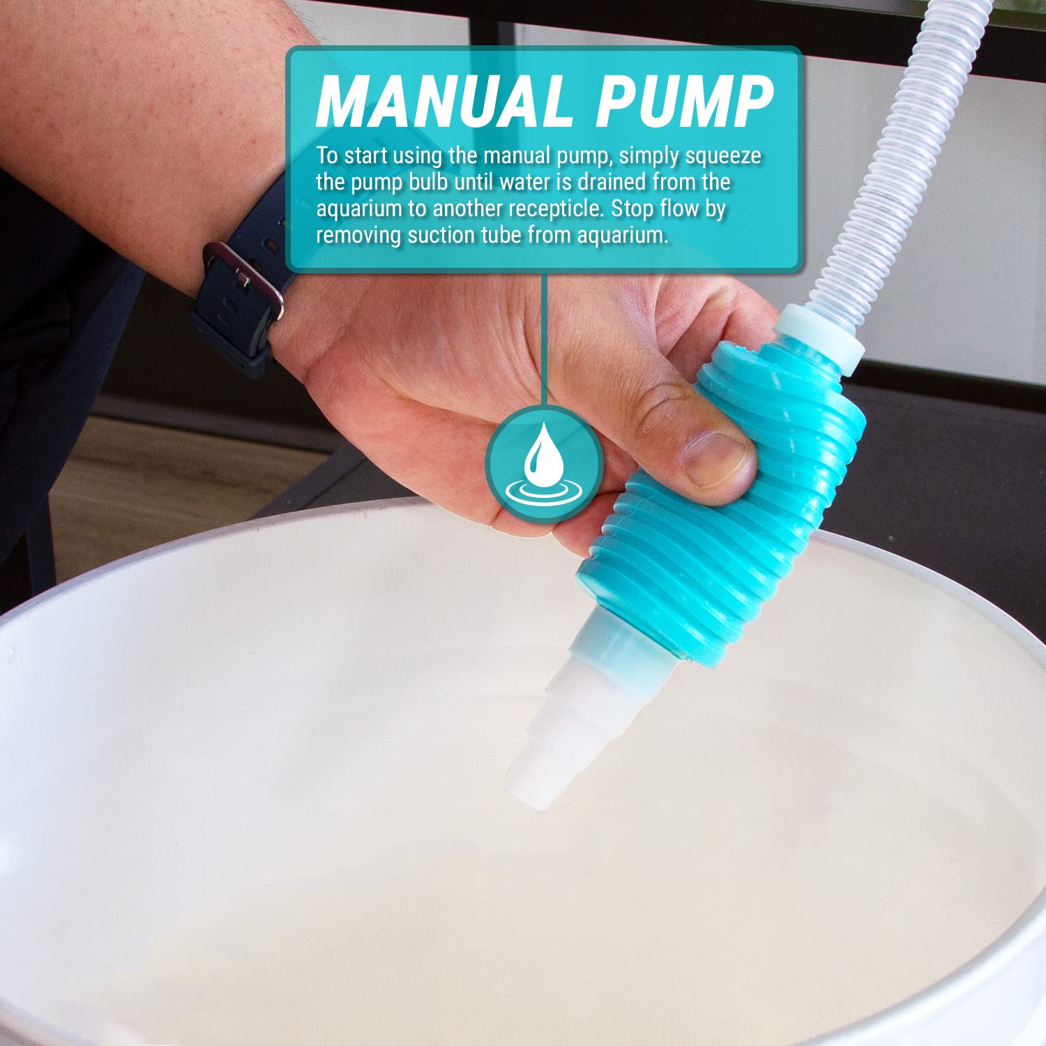 TERA PUMP tubo de descarga de 4 pulgadas para alcance entre piso y habitaciones.