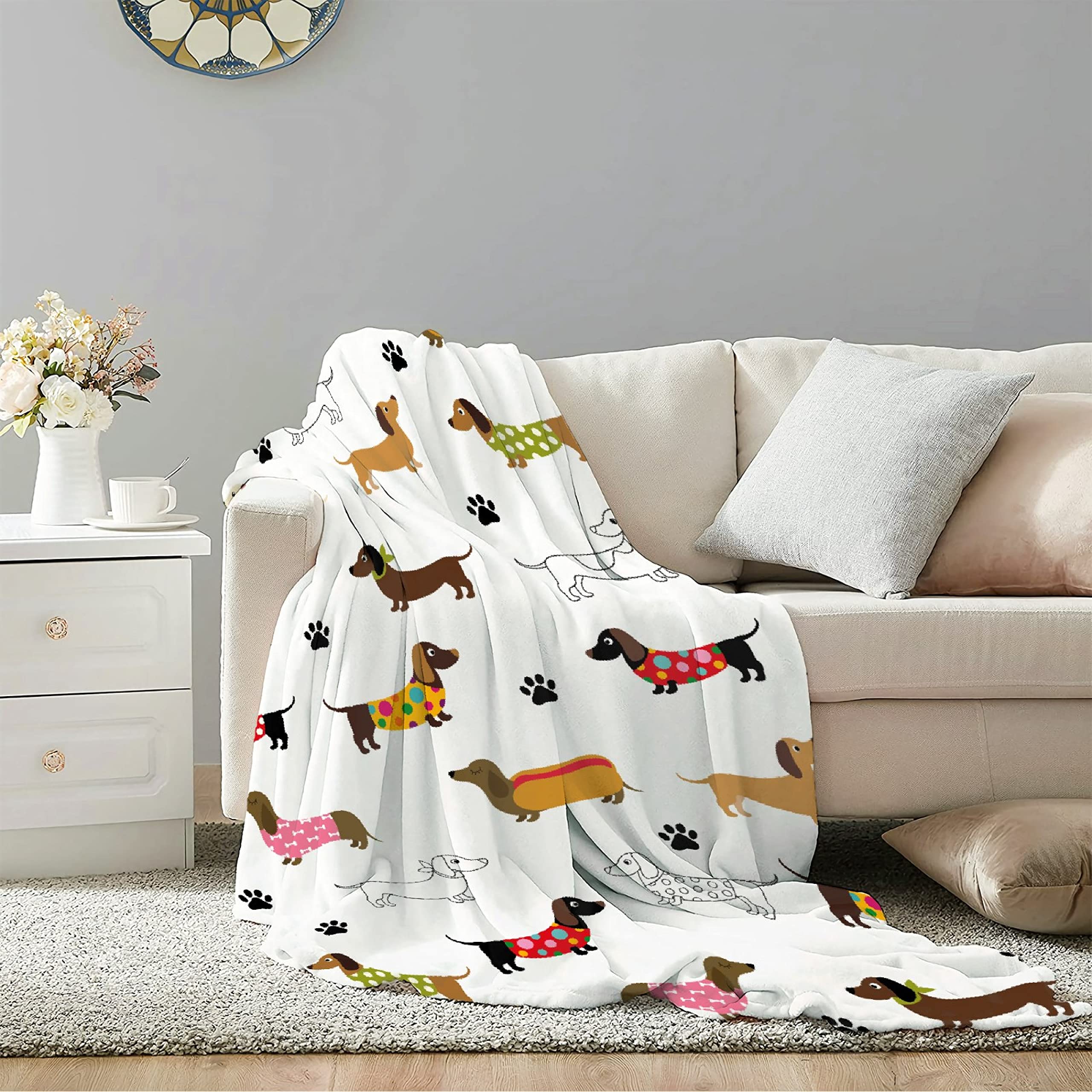 Manta TERSTIN franela suave, textura cómoda para descansar en cama