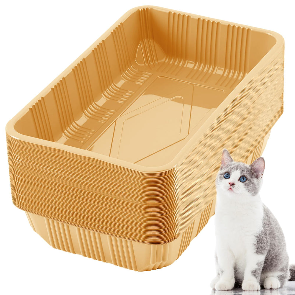 Tessco for you: bandeja desechable para gato, vista frontal, ideal para viajes.