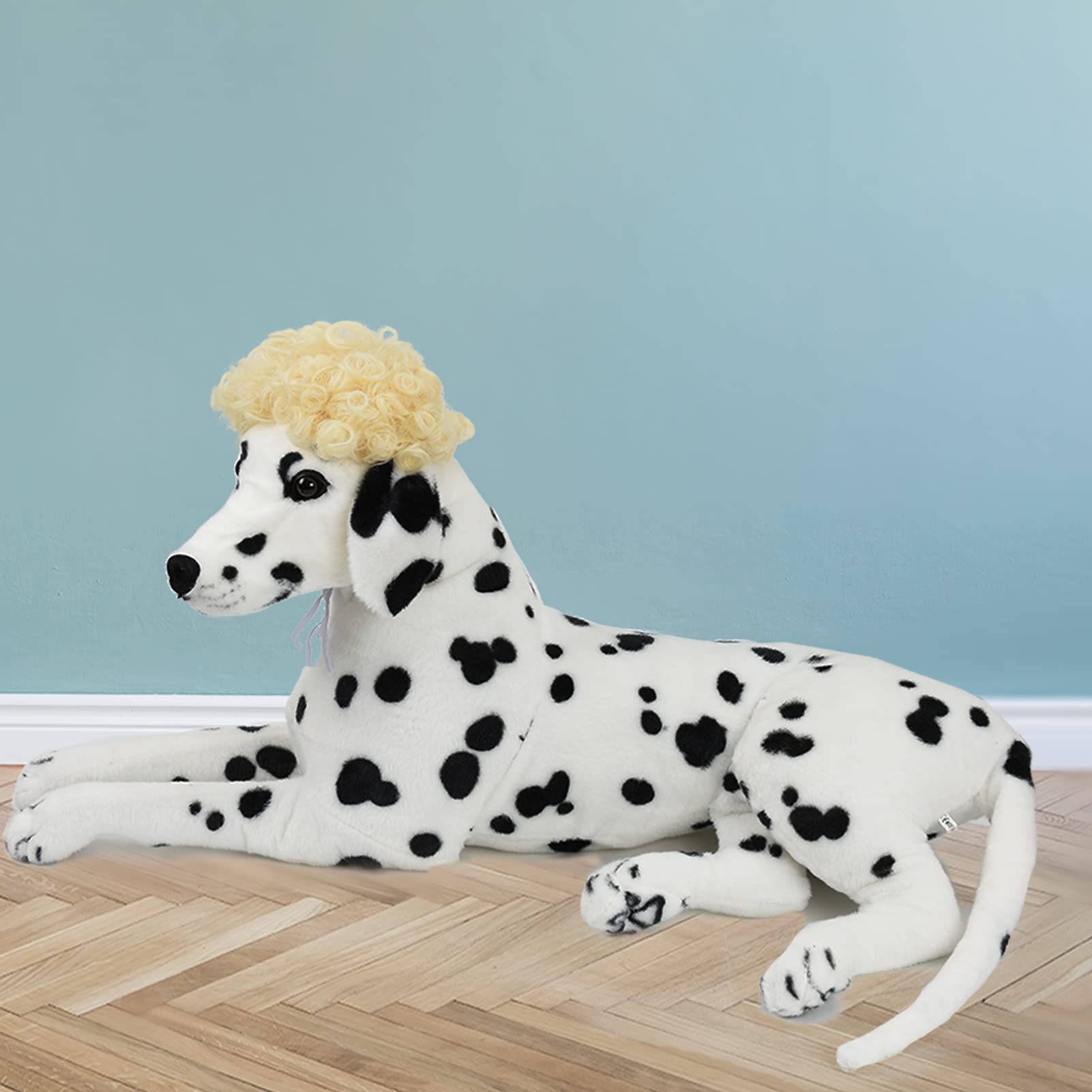 Peluca Tessveya para perro, look de desfile, añade estilo festivo.