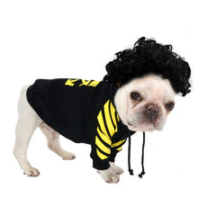 Peluca Tessveya para perro, destacada en Halloween para un look llamativo.