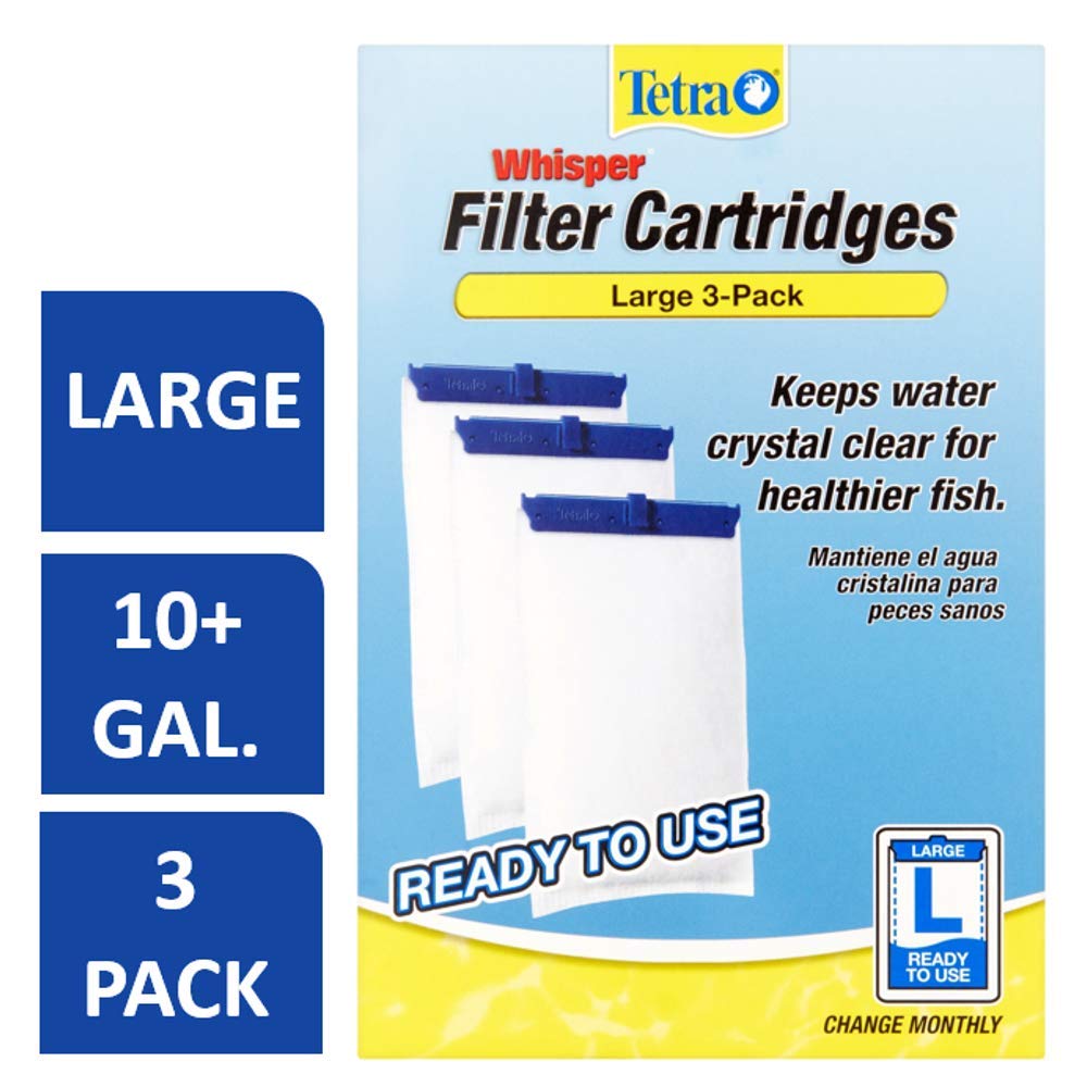 Cartucho filtrante de carbón activo Tetra Whisper Grande para agua clara.