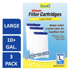 Cartucho filtrante de carbón activo Tetra Whisper Grande para agua clara.