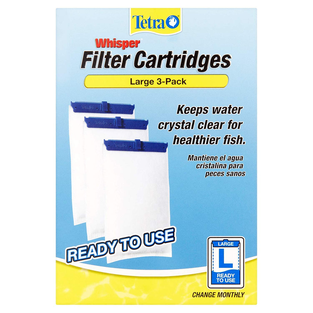 Cartucho filtrante Tetra Whisper Grande facilita cambio rápido y sencillo.